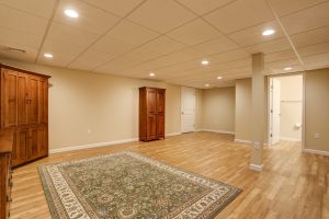 Example of drop ceiling in basement