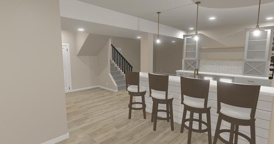 Lancaster Basement Remodel Design Rendering