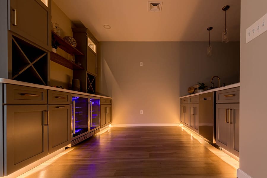 Lancaster Basement Remodel with under cabinet ligthing