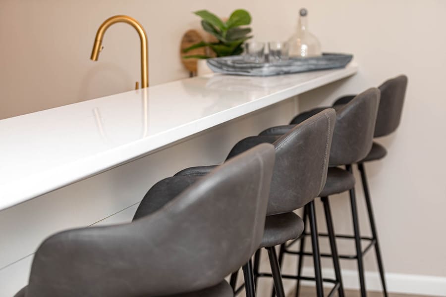 Lancaster Basement Remodel with bar seating