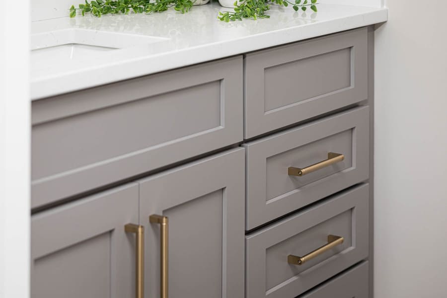 Bathroom vanity in Lancaster Basement Remodel 
