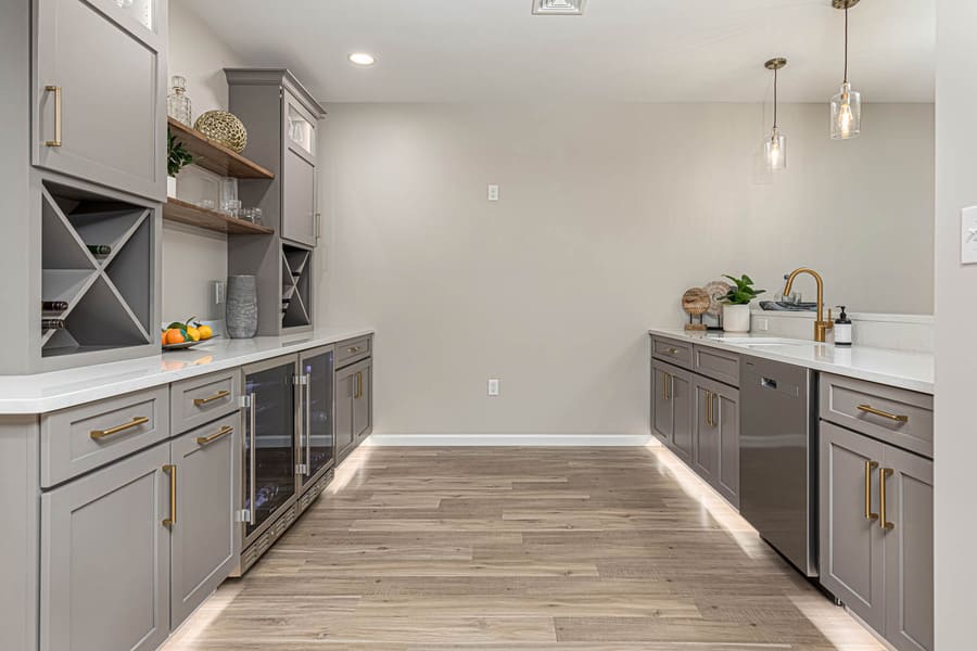 Lancaster Basement Remodel with home bar