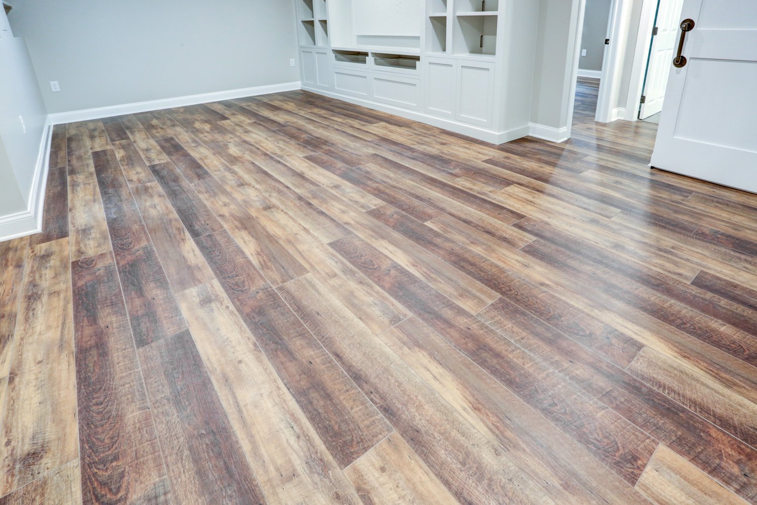 LVP flooring in Lititz Basement Remodel 