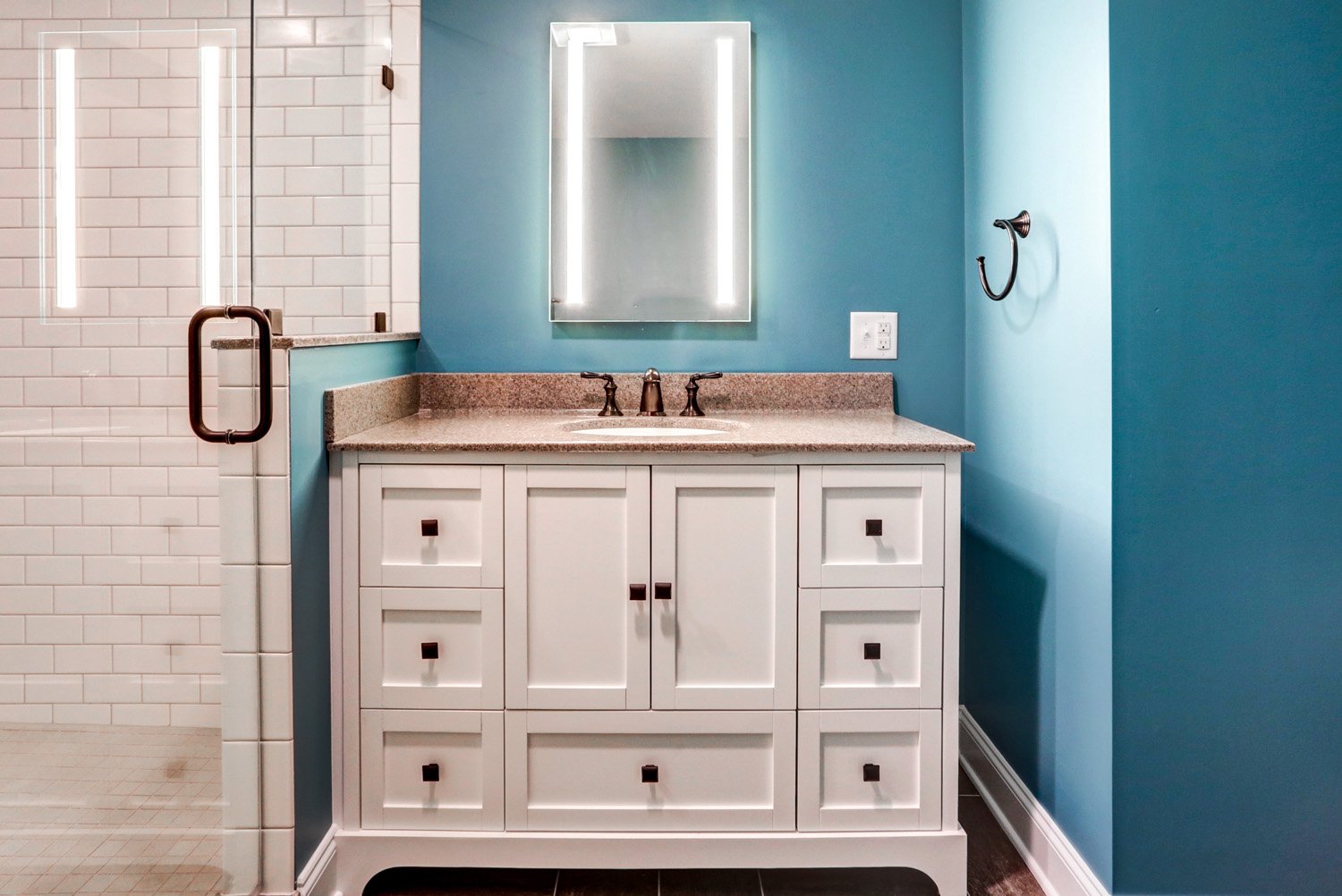 Lititz Basement Remodel with large vanity