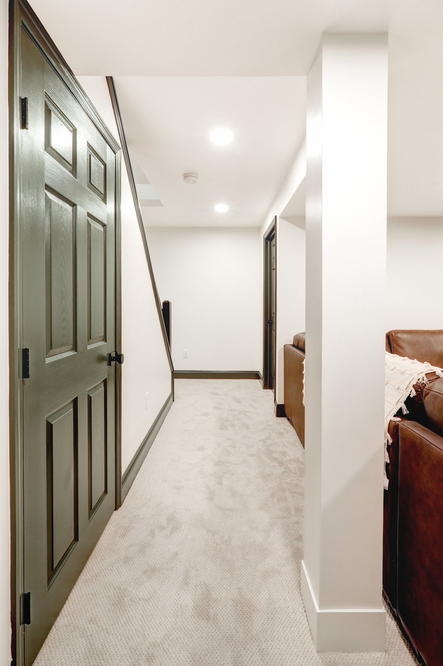 Lancaster Basement Remodel with carpet