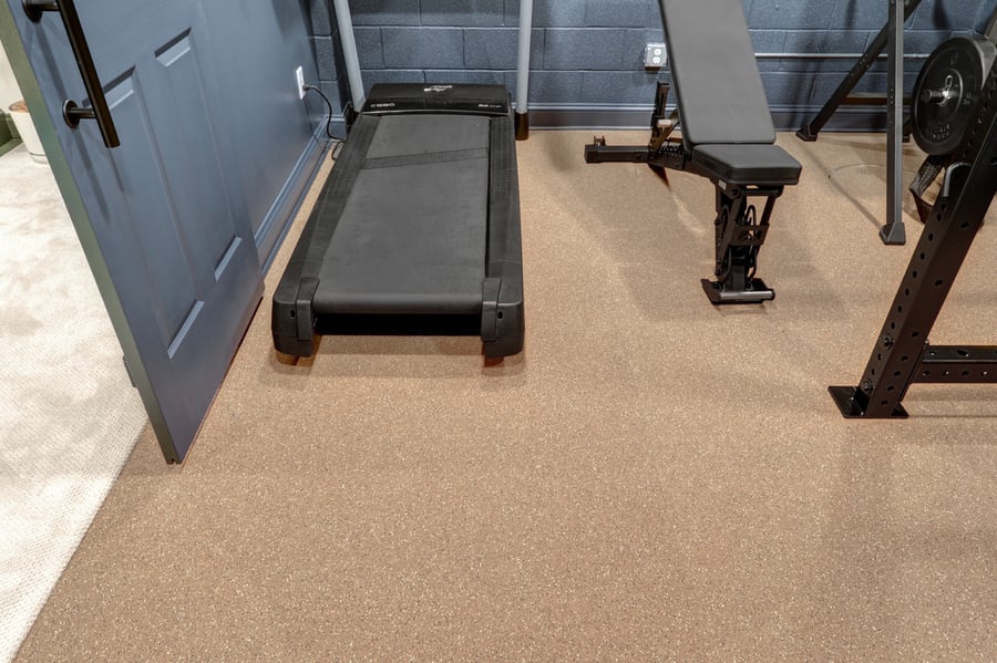 home gym floor in lancaster basement remodel