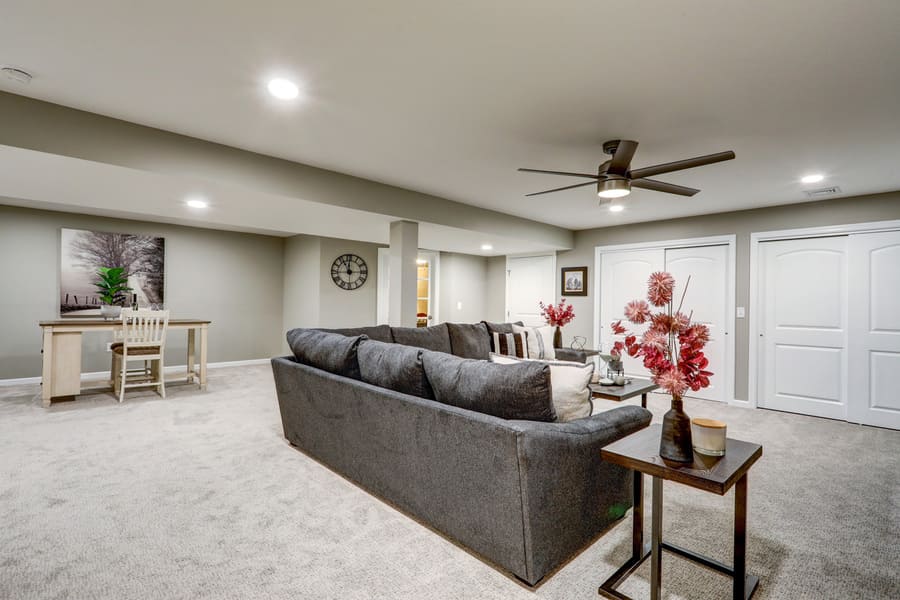 Lancaster Basement Remodel with multi-use zones