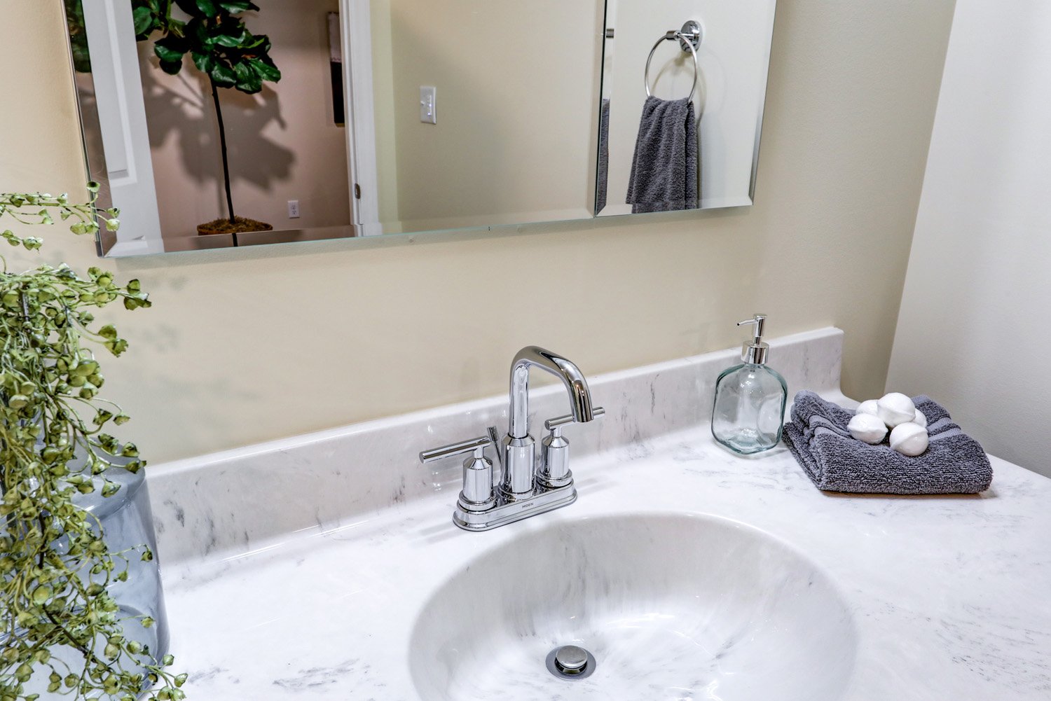 marble countertop in Manheim basement remodel 