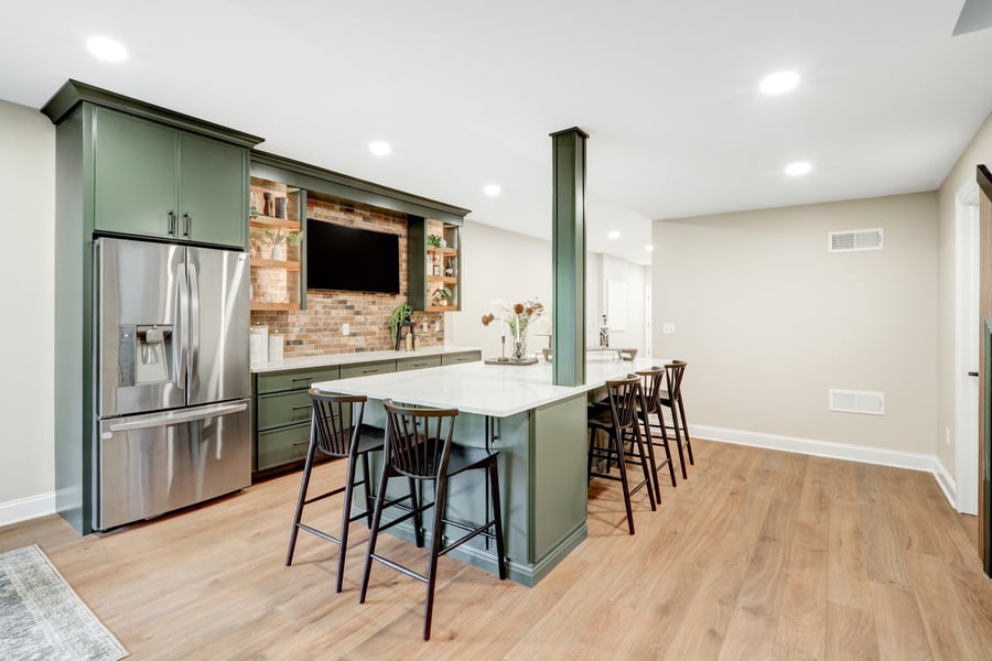 Lancaster Basement Remodel with Bar