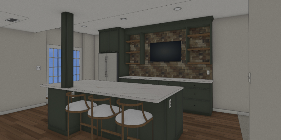 Lancaster Basement Remodel Design Rendering