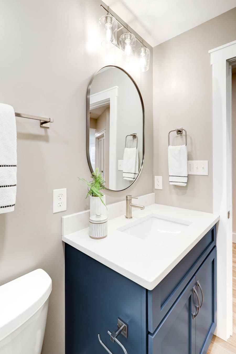quartz countertop in Lititz Basement Bathroom