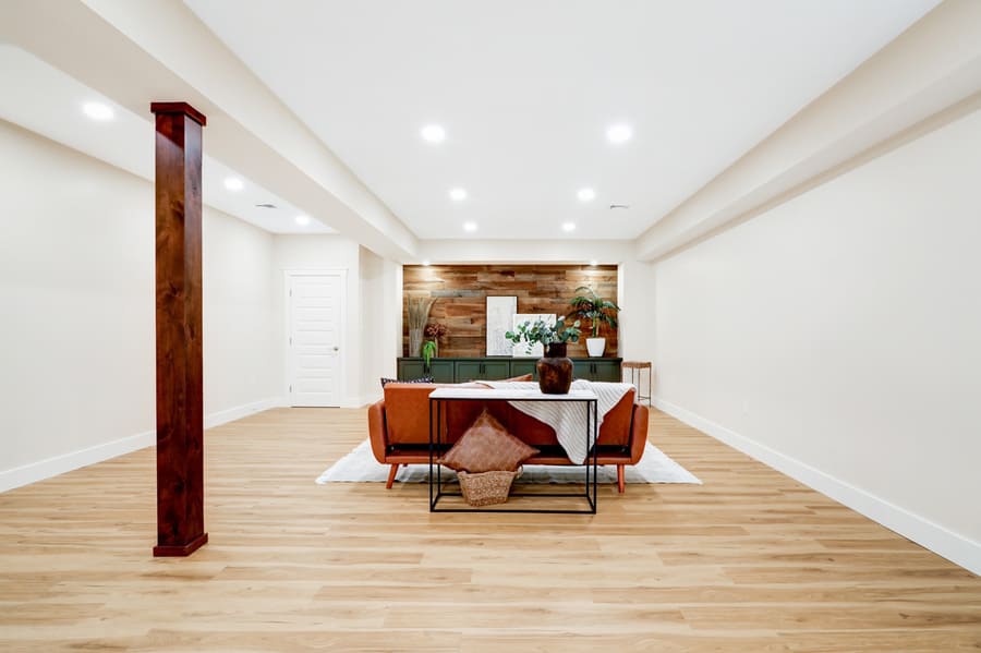 living area in Lititz Basement Remodel