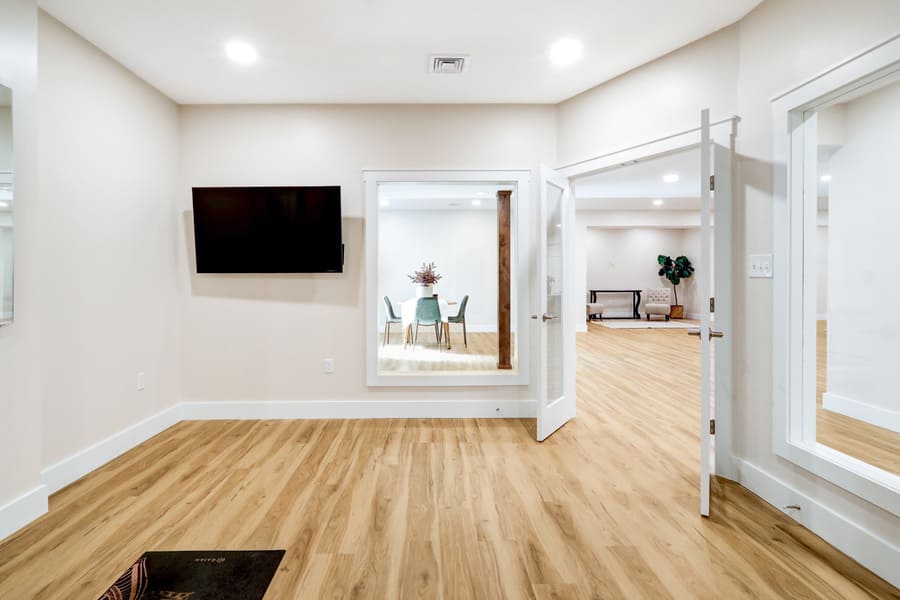 Lititz Basement Remodel with workout area