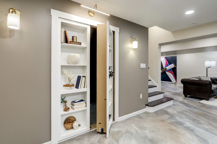 Elizabethtown Basement Remodel with murphy door