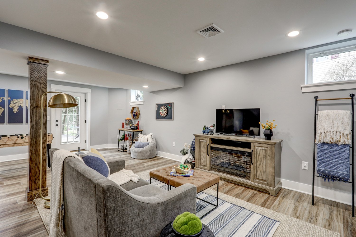 Lititz Basement Remodel with playful vibes