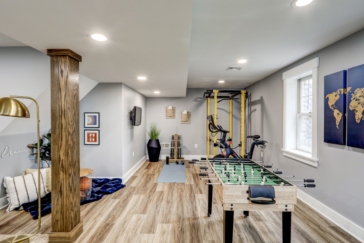 Lititz Basement Remodel with gym
