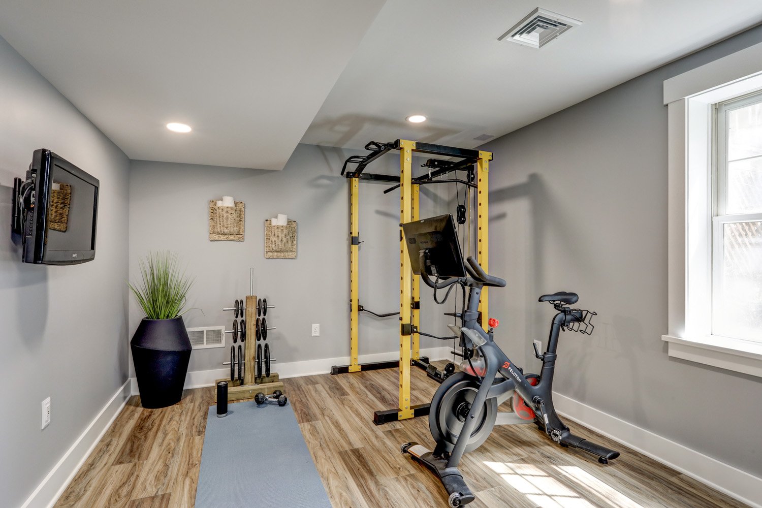 Lititz Basement Remodel with workout area