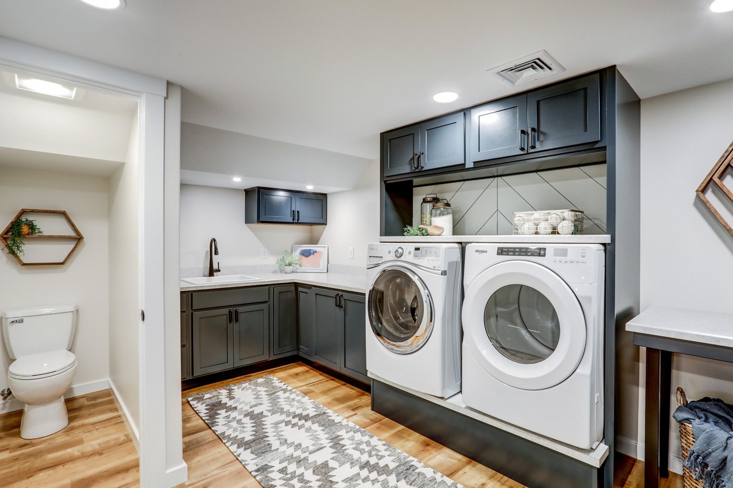 Lancaster Basement Remodel with laundry room