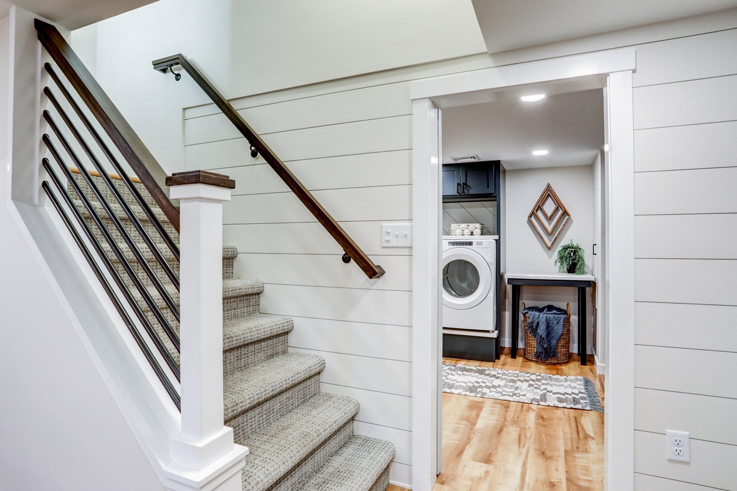 Lancaster Basement Remodel with laundry rook