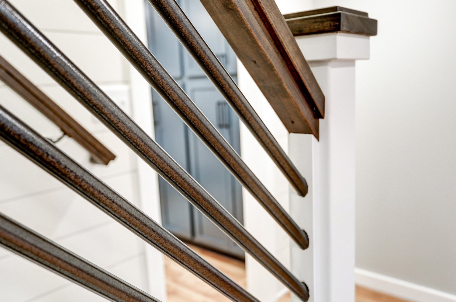 Lancaster Basement Remodel with custom railing