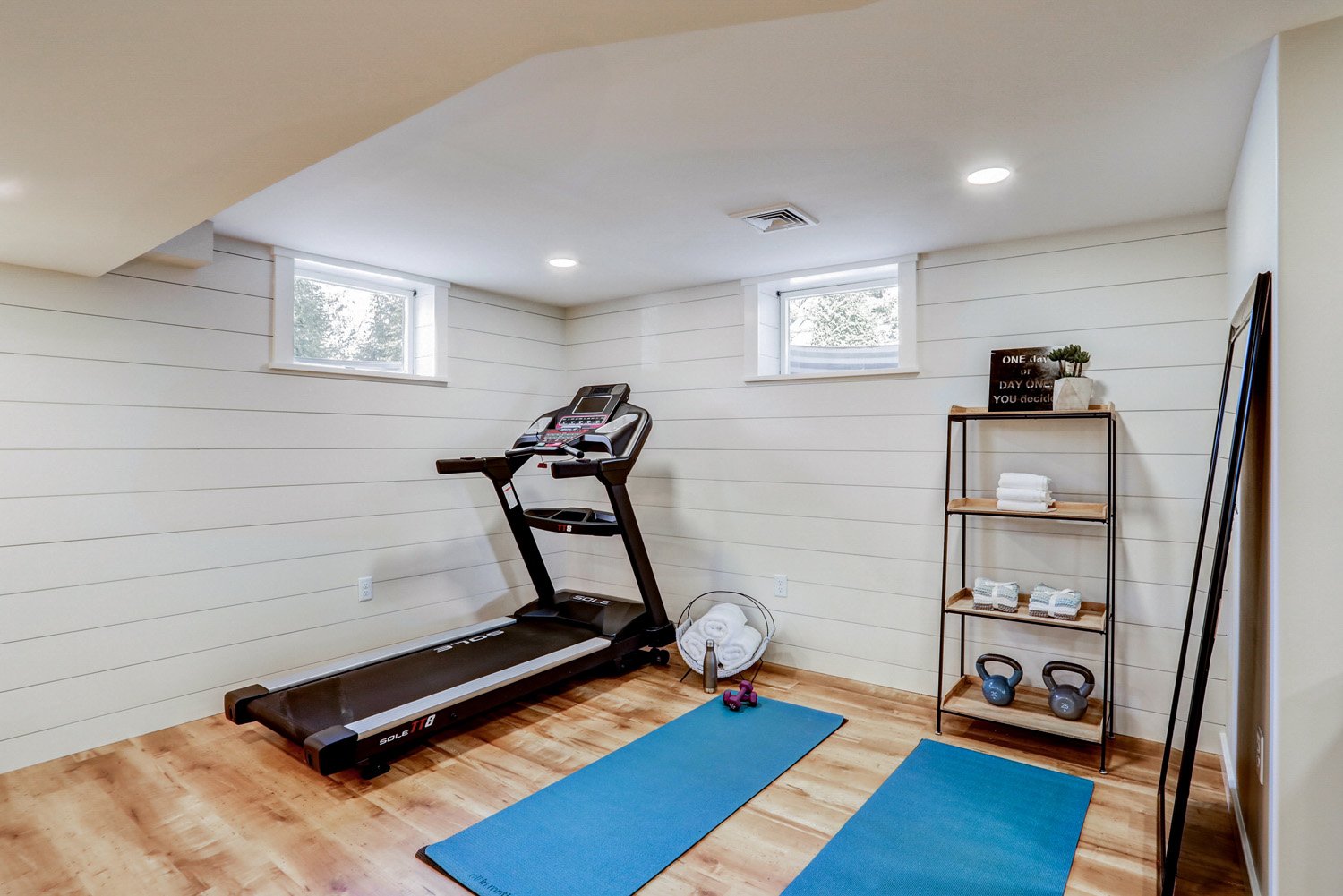 workout space in Lancaster Basement Remodel 