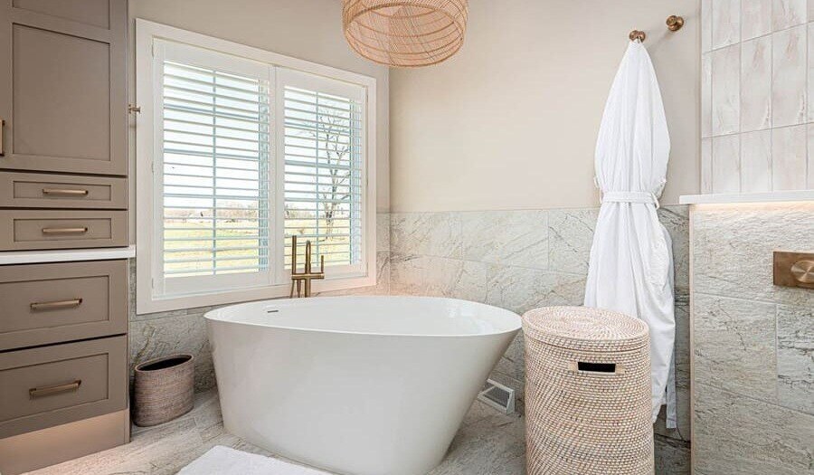 Freestanding bathtub in bathroom remodeling in lancaster pa