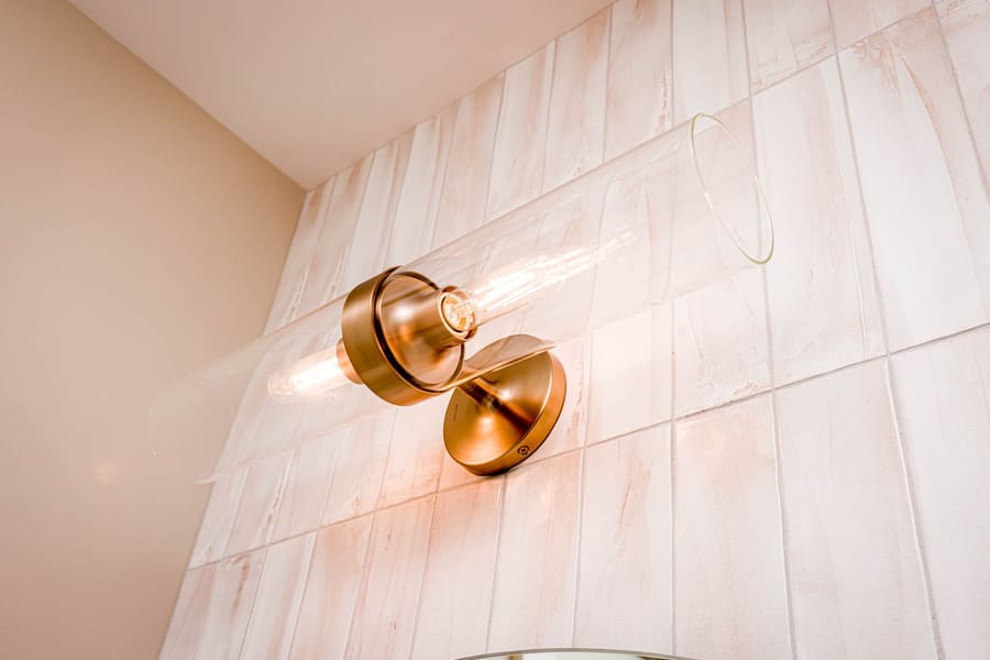 Lancaster Primary Bathroom remodel with gold accents