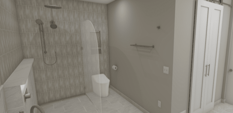 Lancaster Primary Bathroom Remodel design rendering