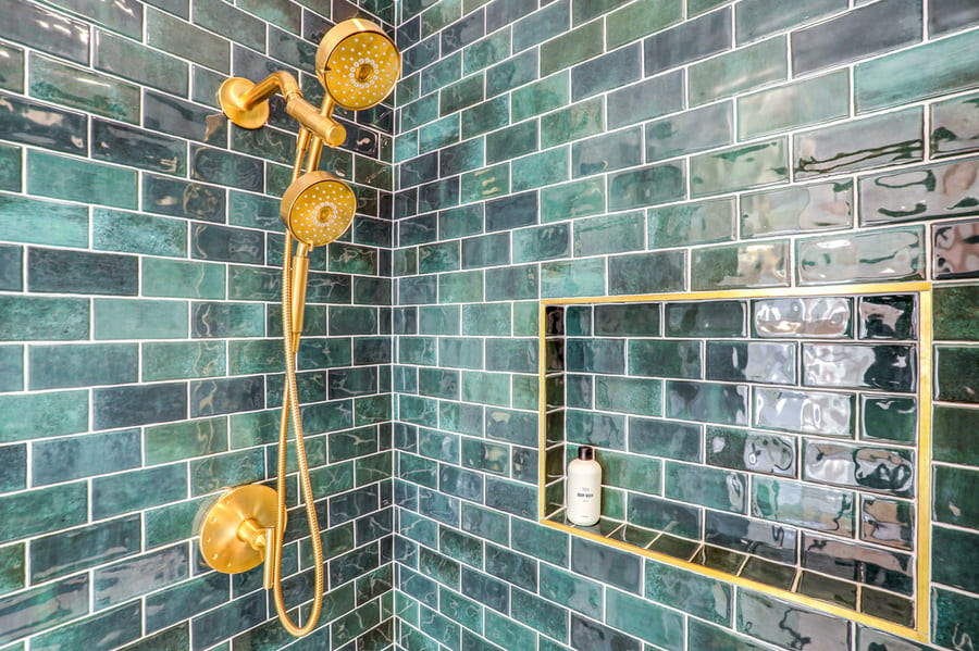 Lancaster Primary Bathroom Remodel with shower niche