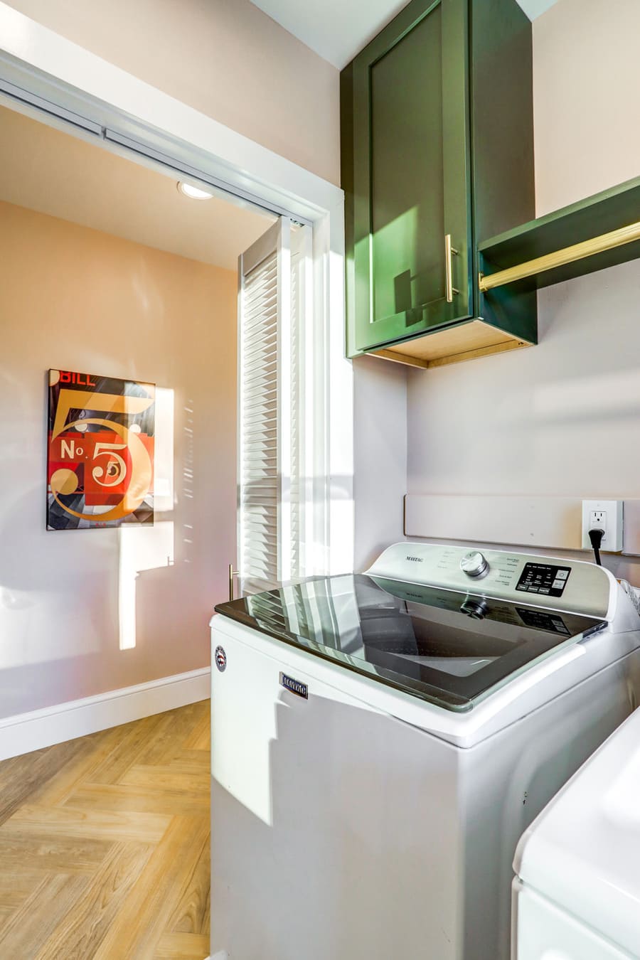 Lancaster Primary Bathroom Remodel with green cabinets