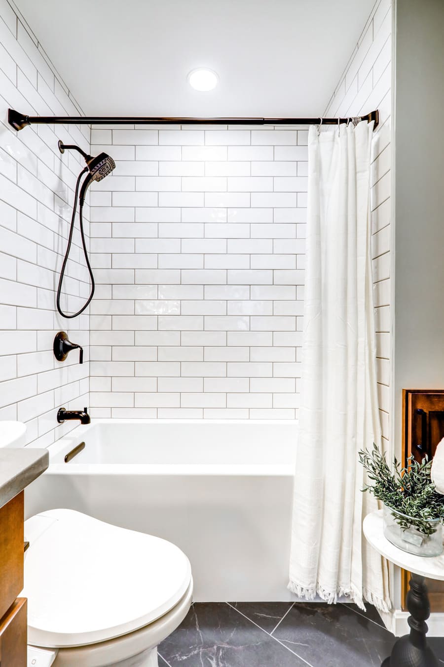Lancaster Bathroom Remodel with bathtub and tile bath surround
