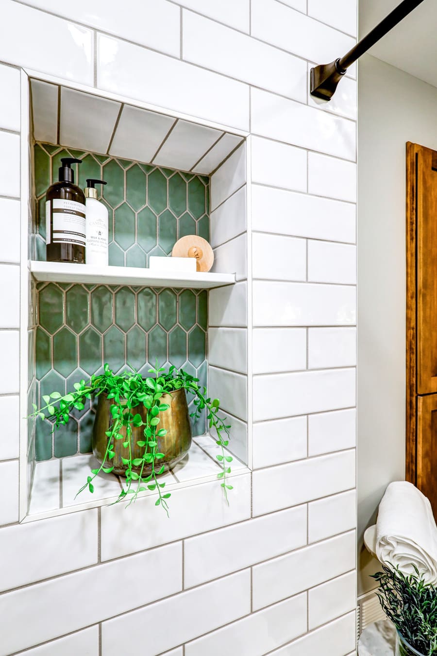 Lancaster Bathroom Remodel with shower niche