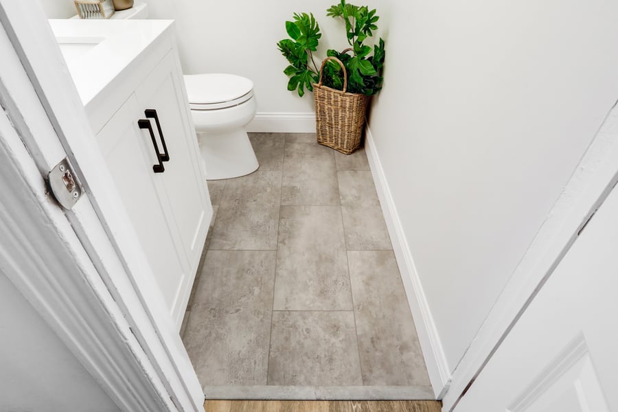 Lancaster Half bathroom remodel with LVT floor