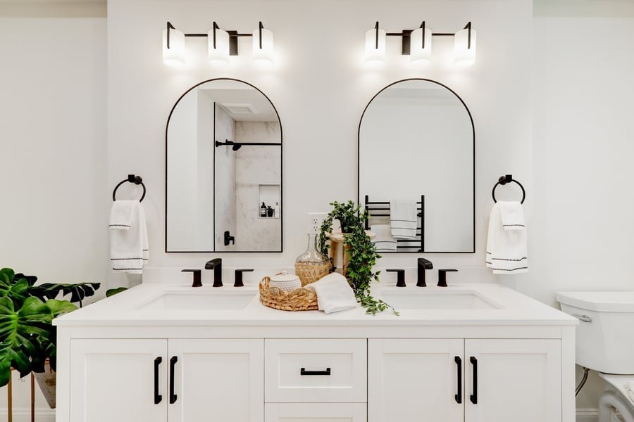Lancaster Primary Bathroom Remodel with double vanity