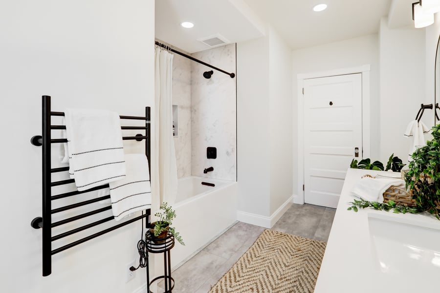 Lancaster Primary Bathroom Remodel with bathtub and shower combo