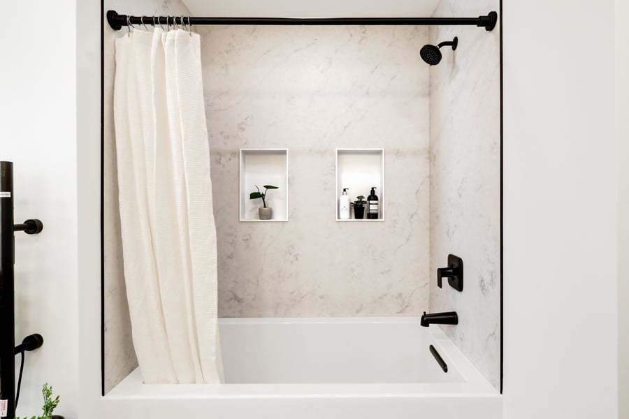Lancaster Primary Bathroom Remodel with tyvarian tile
