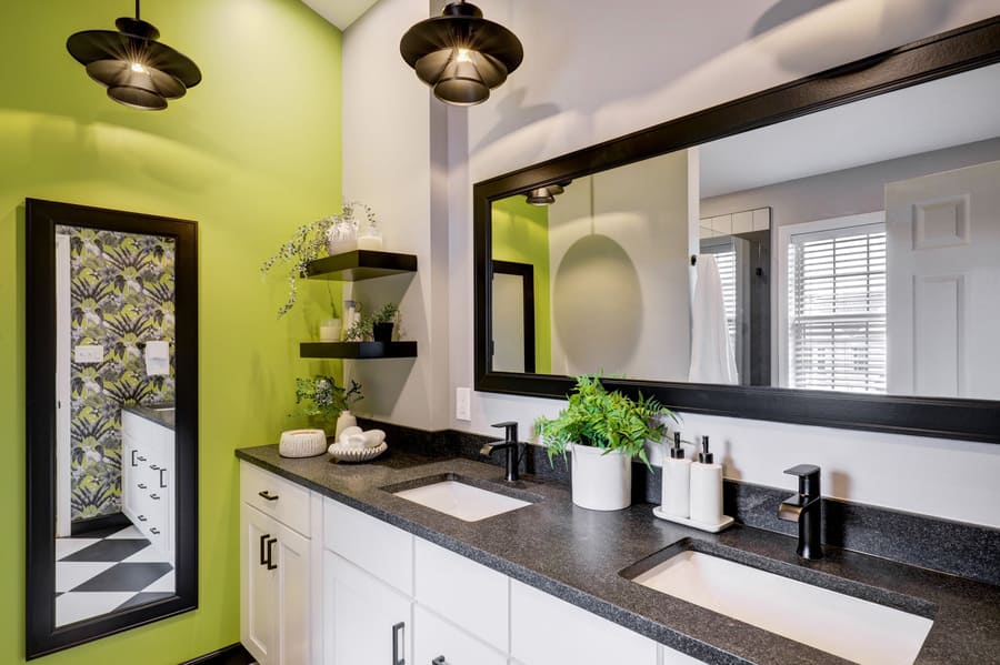 Lancaster Bathroom Remodel with black granite countertop
