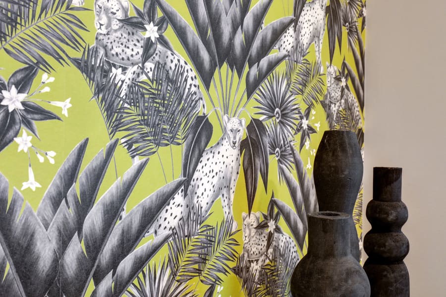 Lancaster Bathroom Remodel with bold wallpaper