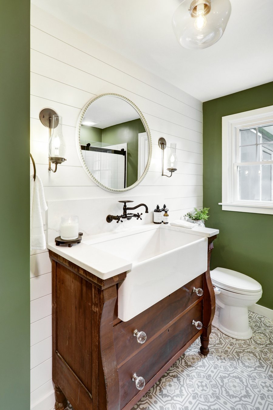 Landisville bathroom remodel with vintage features
