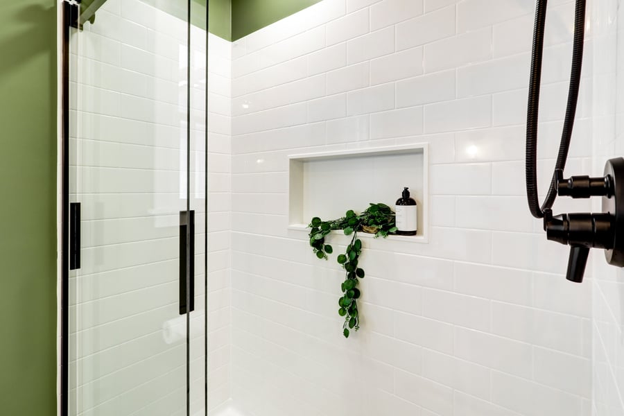Landisville bathroom remodel with shower niche