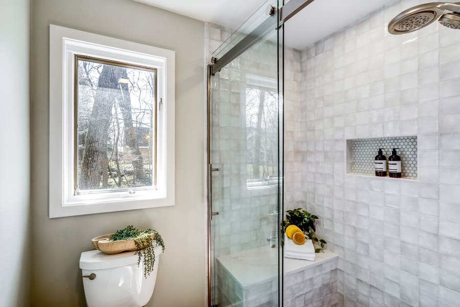Lancaster Bathroom Remodel with tile shower surround