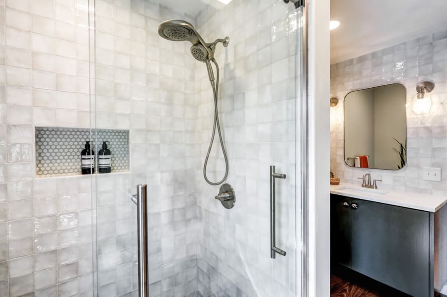 Lancaster Bathroom Remodel tile shower surround