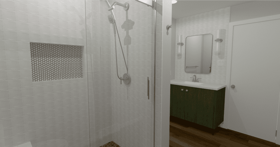 Lancaster Bathroom Remodel design rendering