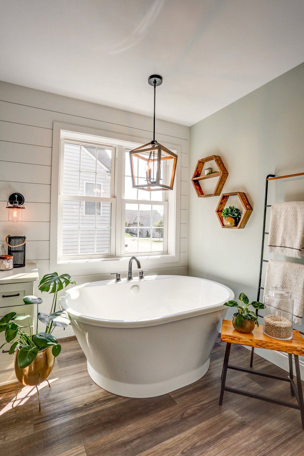 Landisville Primary Bathroom Remodel with freestanding bathtub