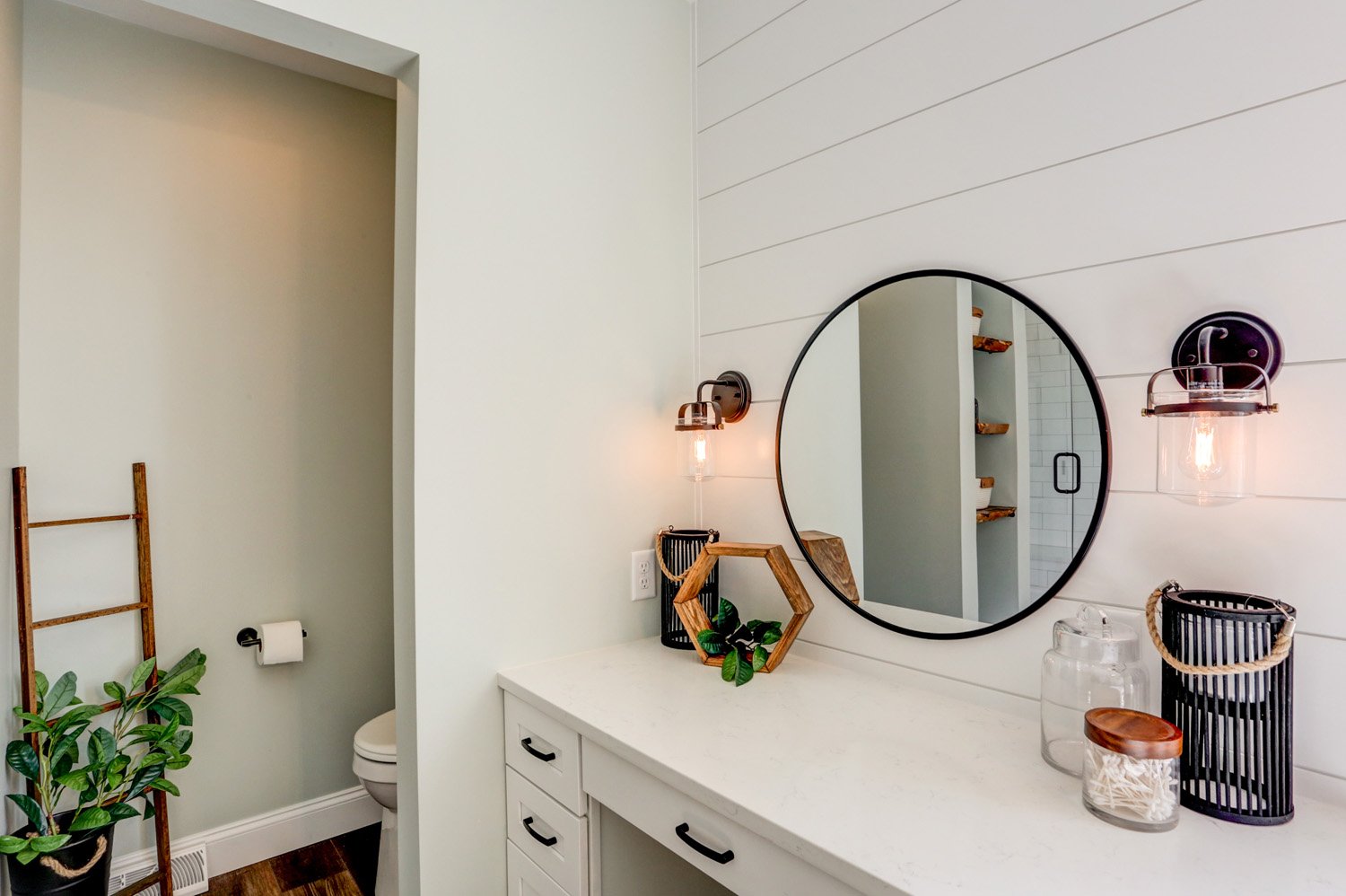 Landisville Primary Bathroom Remodel with a toilet room