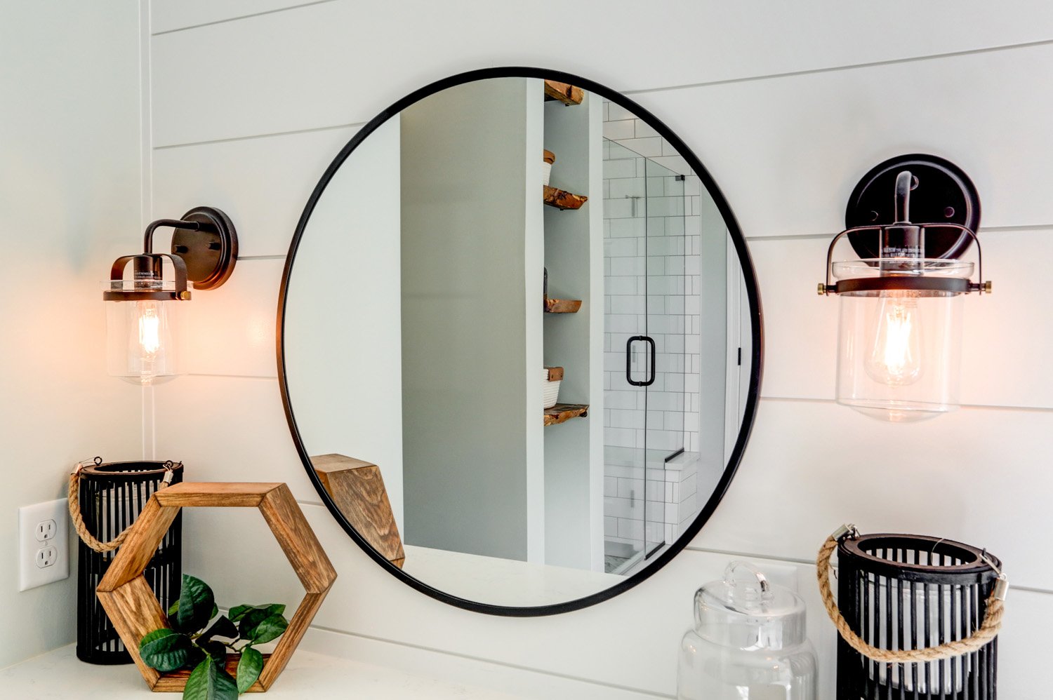 Landisville Primary Bathroom Remodel with shiplap