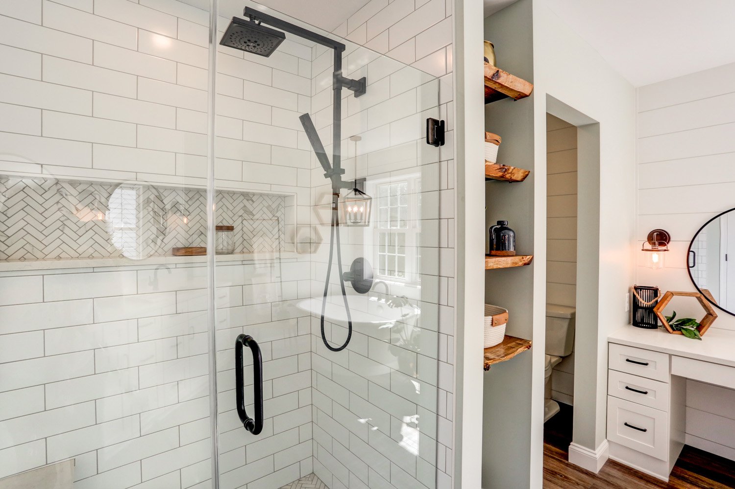 Landisville Primary Bathroom Remodel with tile shower