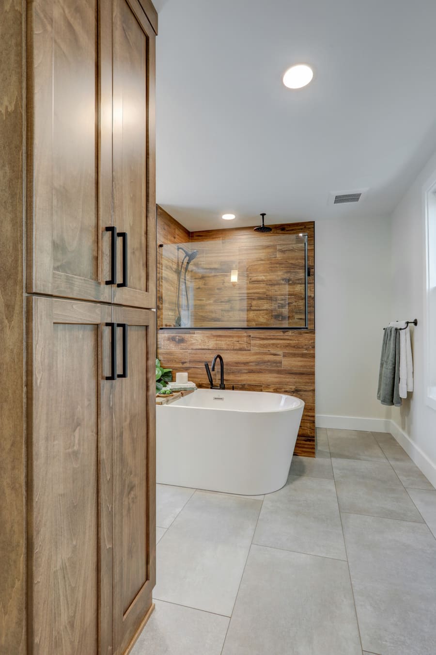 storage cabinet in Lancaster Bathroom Remodel