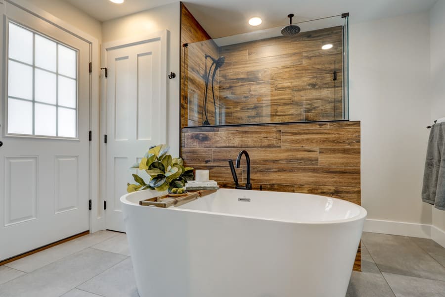 freestanding tub in Lancaster Bathroom Remodel
