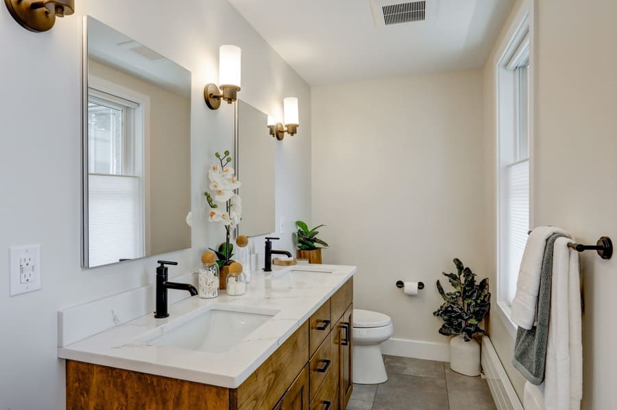 double vanity in Lancaster Bathroom Remodel